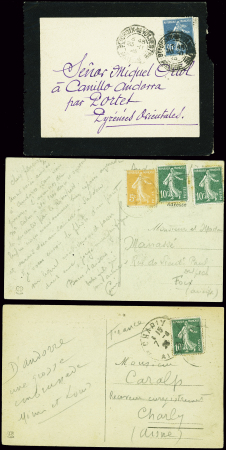 6 CP d'Andorre, plupart Porte (1925) dont l'une av