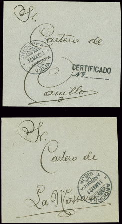 2 lettres en franchise intérieure adressées à Cani