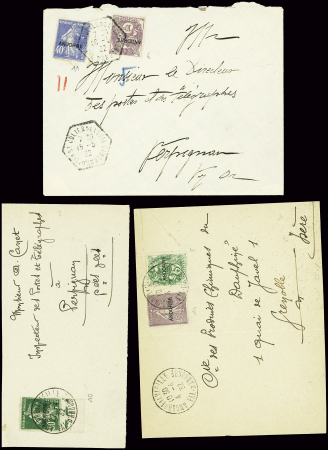 N°6 + 11 obl hex "St Julien de Loria" (1932) sur l