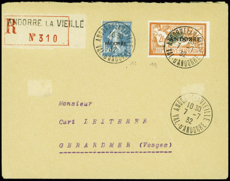 N°13 + 19 obl Andorre la Vieille val d'Andorre (19