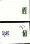 3 lettres recommandées AFF timbres de la 1ère séri