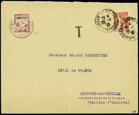 France n°283 obl Lille (1933) sur lettre avec Ando