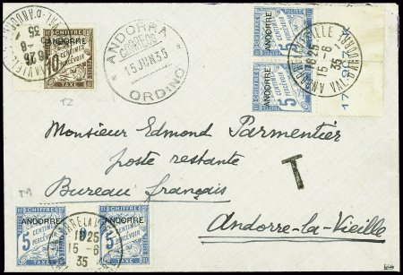 Lettre non AFF avec CAD d'Andorre espagnol "Andorr