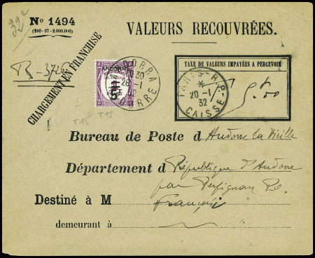 Env des valeurs recouvrées n°1494 avec Andorre tax