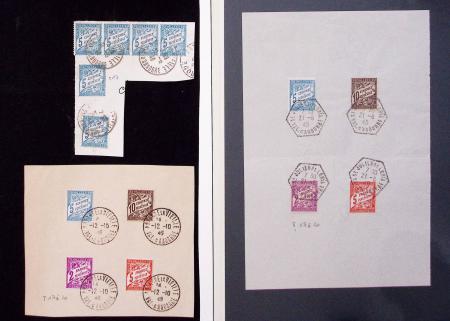 Andorre taxe n°17 à 20 obl CAD hex "St Julien de L