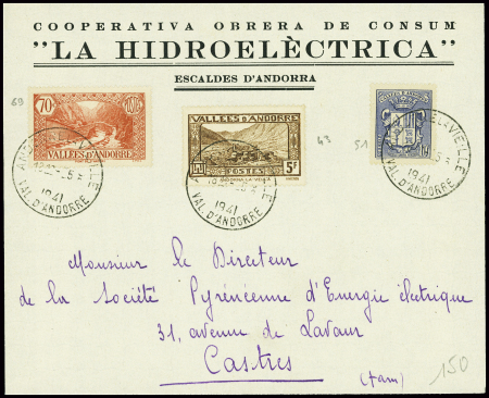 N°43 + 51 + 69 obl CAD horoplan "Andorre la Vieill