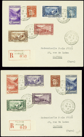 3 lettres recommandées AFF divers timbres des séri