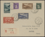 3 lettres recommandées AFF divers timbres des séri
