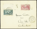 N°27 + 30 obl CAD "Andorre la Vieille val d'Andorr