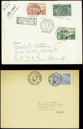 9 lettres de 1948 avec AFF variés dont n°110 + 116