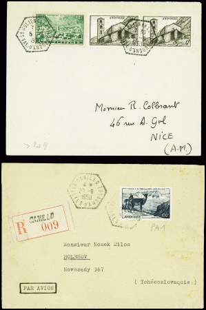 26 plis AFF divers Andorre (1948 - 1953) dont PA n