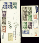 14 plis de 1947 - 1951 AFF divers Andorre dont n°1