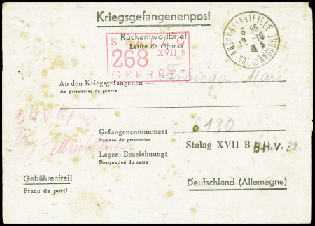 Formule Kriegsgefangenenpost obl CAD "Andorre la V