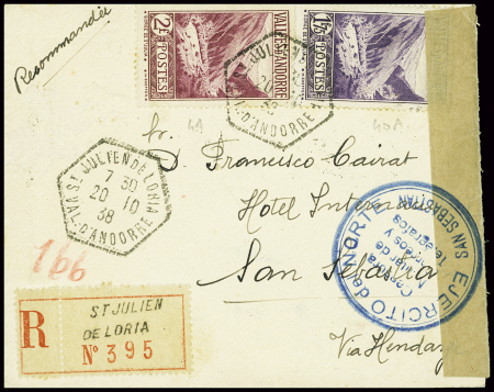 N°40A + 41 obl hex "St Julien de Loria val d'Andor