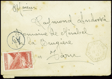 N°79 obl hex "St Julien de Loria val d'Andorre" (1