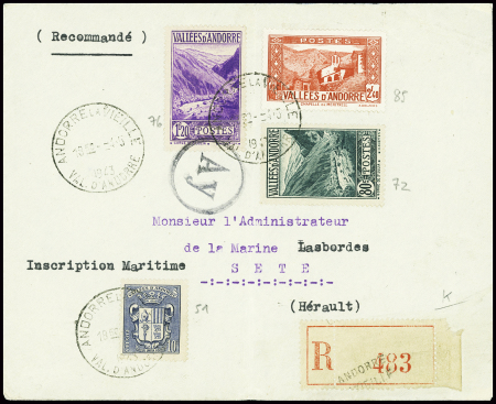 N°51 + 72 +  76 + 85 obl CAD horoplan "Andorre la 