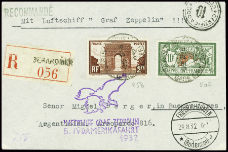 France n°207 + 258 obl Paris gare d'Austerlitz sur