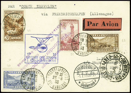 N°35 + 40 + 42 + 43 obl Andorre la Vieille (23.6.3