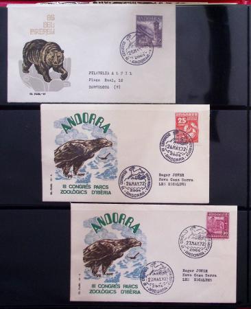 Lettres d'Andorre espagnol (1950 - 2015) + 9 bille