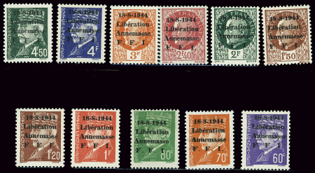 ANNEMASSE N°1 à 11, les 11 valeurs type I, neufs *