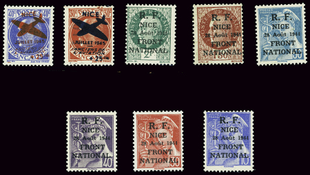 NICE N°1 à 6 + PA n°1 et 2, les 8 valeurs, neufs *