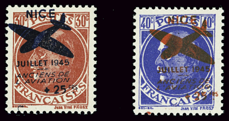 NICE POSTE AERIENNE N°1 et 2, neufs **, TB