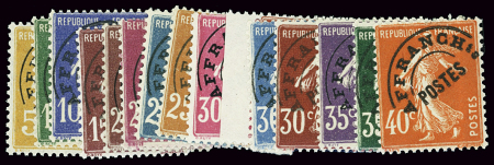 N°50 à 64 Semeuses 15 valeurs, neufs **, TB