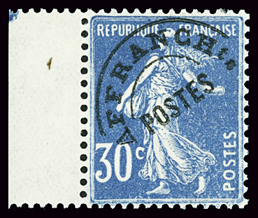N°60 30c Semeuse  bleu, bdf, TB centré, neuf **, T