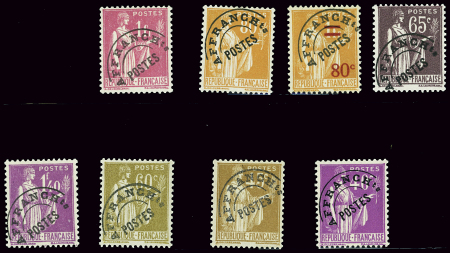 N°70 à 77 type Paix 8 valeurs, neuf **, TB