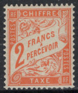 N°41 2f rouge-orange, neuf **, TB