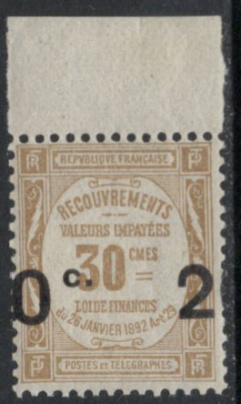 N°49 Surcharge à cheval, bdf, neufs **, TB