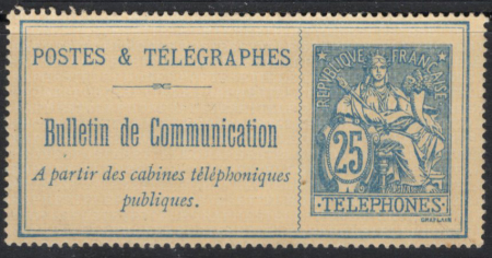 N°16 25c bleu, nsg, TB