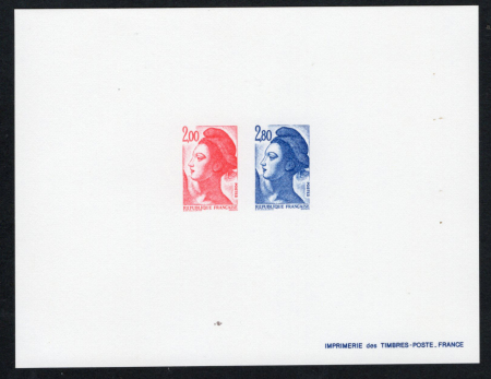 N°2274 et 2275 Liberté  épreuve de luxe collective