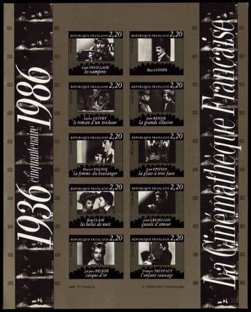 BLOC-FEUILLET N°9 Cinémathèque française, TB