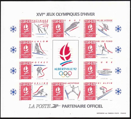 BLOC-FEUILLET N°14 Jeux olympiques d'Albertville, 