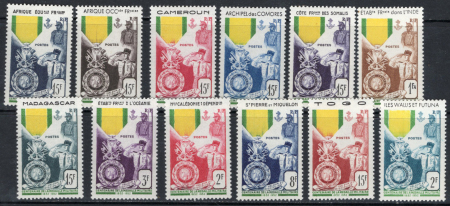 Centenaire de la médaille militaire 12 timbres, ne