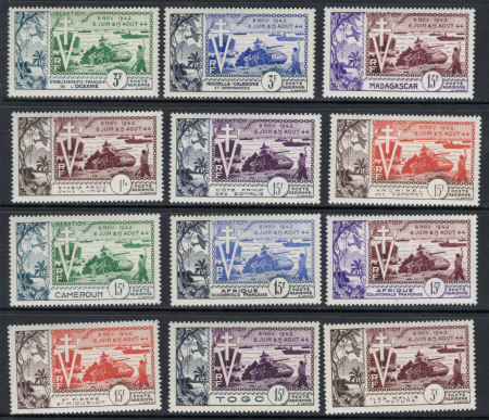  Libération 12 timbres, neufs **, TB