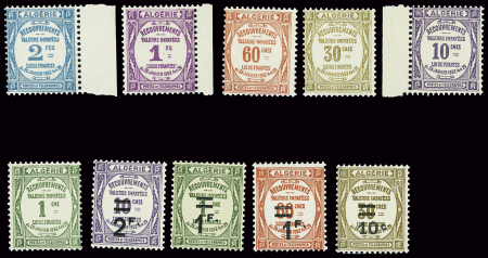TAXE N°15 à 24, les 10 valeurs, neufs **, TB
