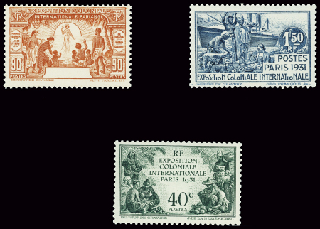 N°148a + n°151a + n°152, les 3 valeurs en variété 