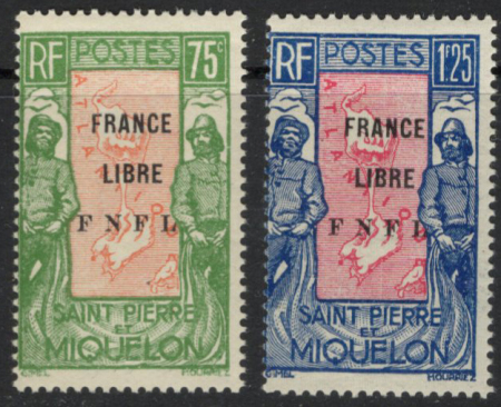 N°286/287 France Libre, neufs **, TB