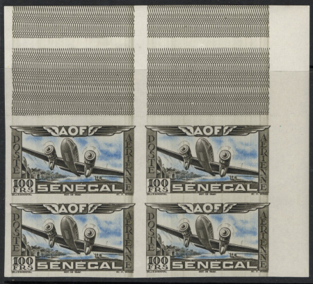 POSTE AERIENNE N°30 essai non dentelé noir et bleu