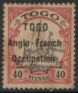 N°38 40 pfennig carmin et noir, neuf * (rousseurs)