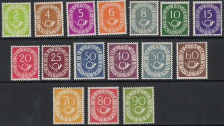 N°9 à 24 Cor Postal 16 valeurs, neufs **, TB