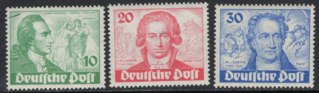 N°51 à 53 Goethe 3 valeurs, neufs **, TB