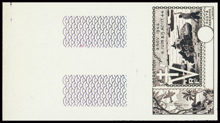 POSTE AERIENNE N°57a 15 f brun-lillas et violet, variété