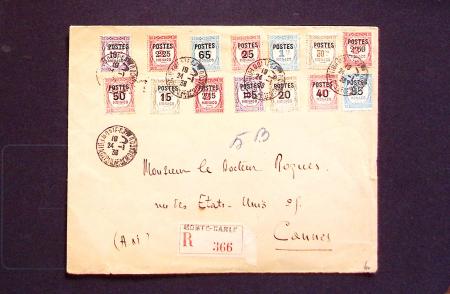 N°140 à 153 la série obl. MONTE CARLO 24/1/38 s. E