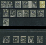 Série Sage de 1893-1900, lot par multiples neufs *