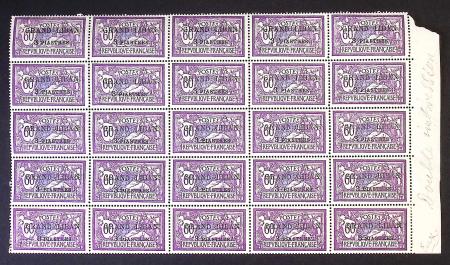 N°11a 3pi sur 60c. violet et bleu, SURCHARGE DOUBL