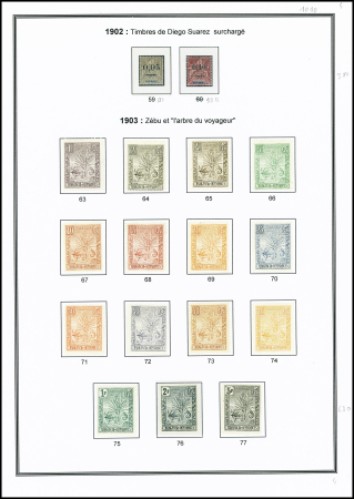 N°63 à 77 série Zébu, neuf *, TB