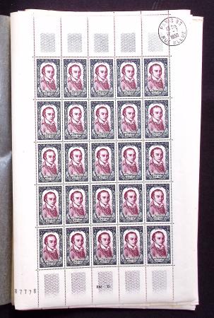 N°867 à 872 Célébrités Hoche, la série en FEUILLES